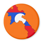 Laos flag map magnets