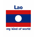 Laos Flag Map Text Ladies Baby Doll