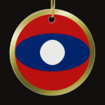 Laos Fisheye Flag Ornament