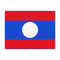 Laos Flag postcards