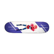 Laos Manga girl dressed in Flag - Skateboard Decks