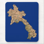 Laos Map Mousepad