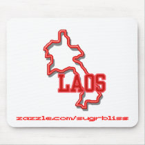 Laos Neon Red Mousepad