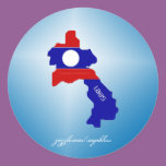 Laos Round Stickers stickers