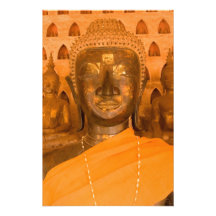 Laos, Vientiane, one of 6840 Buddha images in 2 Photograph