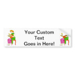 Lap Harp Female Player Ancient Style Graphic Bumper Sticker