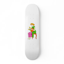 Lap Harp Female Player Ancient Style Graphic Skateboard