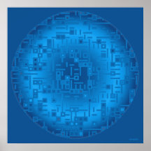 Lapis Doughnut with Maze Art Print