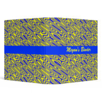 Lapis Lazuli Swirlies Abstract Pattern Custom Vinyl Binders