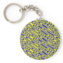 Lapis Lazuli Swirlies Abstract Pattern Keychain