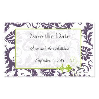 Lapis Purple Apple Green Damask Bird Weddings sticker