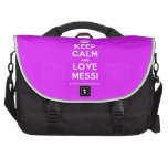 [Crown] keep calm and love messi  Laptop Bags