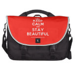 [Knitting crown] keep calm and stay beautiful  Laptop Bags