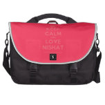 [Crown] keep calm and love nishat  Laptop Bags