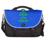 [Crown] keep calm and love amaan  Laptop Bags