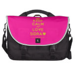 [Crown] keep calm and love sidra [Love heart]  Laptop Bags