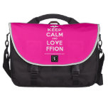 [Two hearts] keep calm and love ffion  Laptop Bags