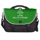 [Cutlery and plate] keep calm and love gujju food!!  Laptop Bags