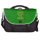 [UK Flag] keep calm and pass the green  Laptop Bags