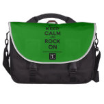 [Electric guitar] keep calm and rock on  Laptop Bags