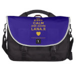[Crown] keep calm and adore lana.r [Love heart]  Laptop Bags