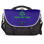 [Feet] keep calm and tickle my feet  Laptop Bags