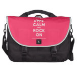 [Electric guitar] keep calm and rock on  Laptop Bags