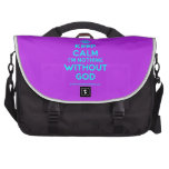 [Crown] keep calm i'm nothing without god  Laptop Bags