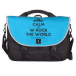 [Knitting crown] keep calm and w rock the world  Laptop Bags