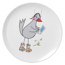 laptop bird plate