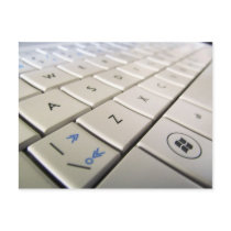 Laptop Keyboard Postcard