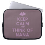 [Two hearts] keep calm and think of nana  Laptop/netbook Sleeves Laptop Sleeves