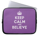 [Crown] keep calm and believe  Laptop/netbook Sleeves Laptop Sleeves