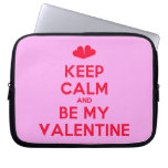 [Two hearts] keep calm and be my valentine  Laptop/netbook Sleeves Laptop Sleeves