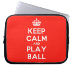 [Crown] keep calm and play ball  Laptop/netbook Sleeves Laptop Sleeves