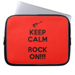 [Electric guitar] keep calm rock on!!!  Laptop/netbook Sleeves Laptop Sleeves