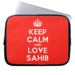 [Crown] keep calm and love sahib  Laptop/netbook Sleeves Laptop Sleeves