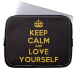 [Crown] keep calm and love yourself  Laptop/netbook Sleeves Laptop Sleeves
