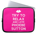 [Two hearts] try to relax and love phoebe sutton  Laptop/netbook Sleeves Laptop Sleeves