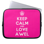 [Cupcake] keep calm and love awel  Laptop/netbook Sleeves Laptop Sleeves