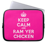 [Crown] keep calm and ram yer chicken  Laptop/netbook Sleeves Laptop Sleeves