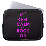 [Electric guitar] keep calm and rock on  Laptop/netbook Sleeves Laptop Sleeves