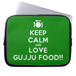 [Cutlery and plate] keep calm and love gujju food!!  Laptop/netbook Sleeves Laptop Sleeves