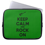 [Electric guitar] keep calm and rock on  Laptop/netbook Sleeves Laptop Sleeves