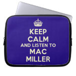[Crown] keep calm and listen to mac miller  Laptop/netbook Sleeves Laptop Sleeves