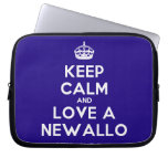 [Crown] keep calm and love a newallo  Laptop/netbook Sleeves Laptop Sleeves