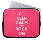 [Electric guitar] keep calm and rock on  Laptop/netbook Sleeves Laptop Sleeves