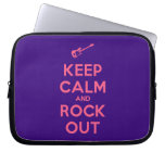 [Electric guitar] keep calm and rock out  Laptop/netbook Sleeves Laptop Sleeves