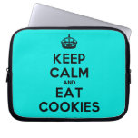 [Crown] keep calm and eat cookies  Laptop/netbook Sleeves Laptop Sleeves
