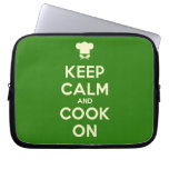 [Chef hat] keep calm and cook on  Laptop/netbook Sleeves Laptop Sleeves